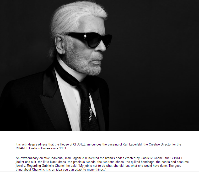 赢商晚报 | 香奈儿创意总监Karl Lagerfeld逝世 