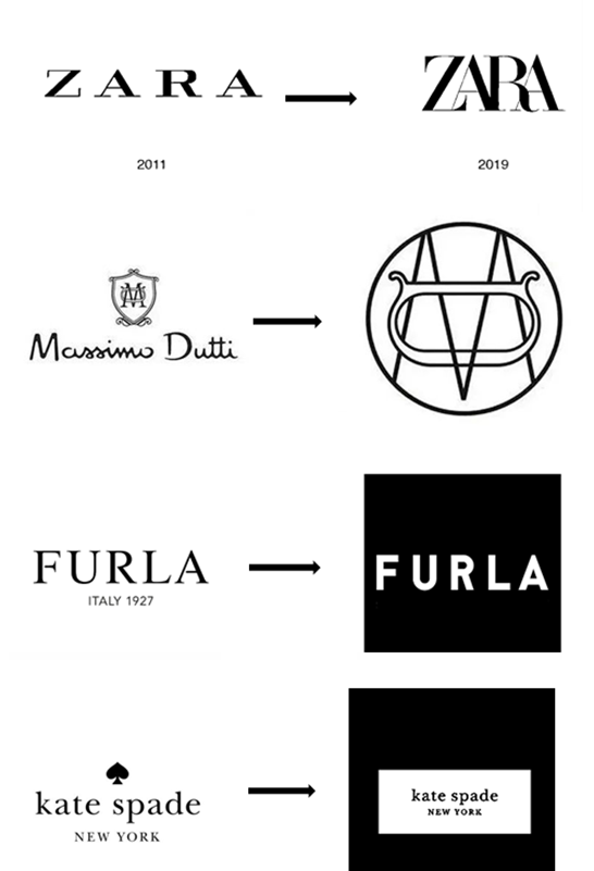 2019年共10个奢侈时尚品牌换了logo：ZARA“换装”引发羊群效应