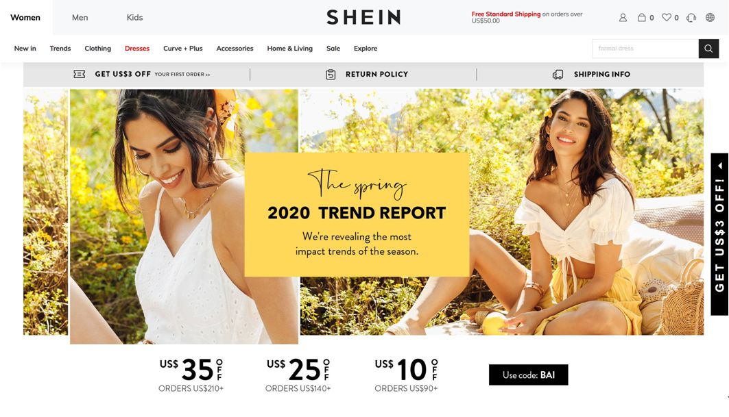 快时尚跨境电商品牌“SHEIN”拟最快于2020年完成赴美上市