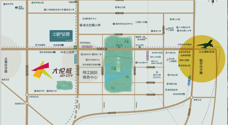 重庆大悦城区位图